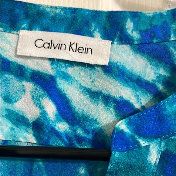 Calvin Klein Oceanic Blue and White Top - Picture 2 of 4